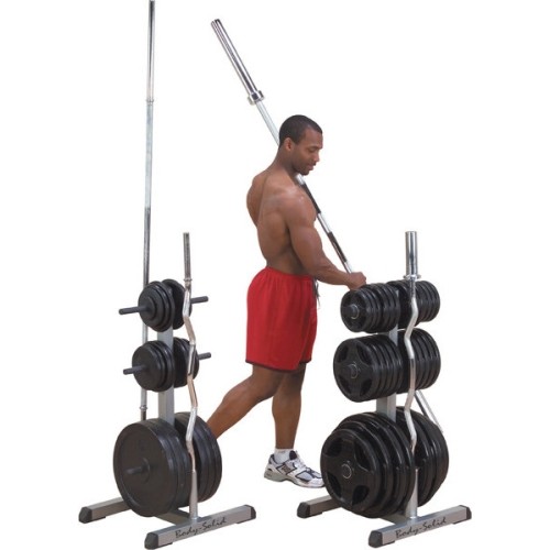 Storage Rack for Bars and Weight Plates Body-Solid GOWT Olympic 2in1