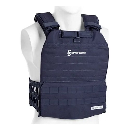 Treningowa kamizelka z obciążeniem Capital Sports Battlevest 2.0 - niebieska, 2 x 4 kg