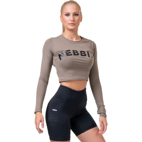 Women’s Long-Sleeved Crop Top Nebbia Sporty Hero 585