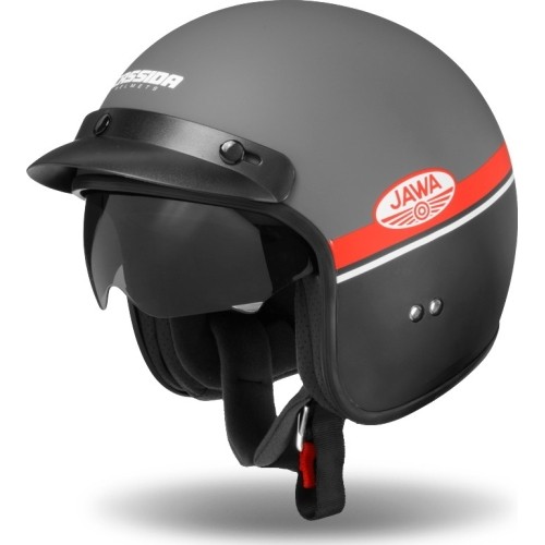 Kask motocyklowy Cassida Oxygen Jawa OHC 2023 Gray Matte/Red/Black/White