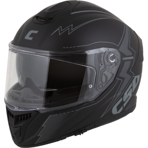 Motorcycle Helmet Cassida Integral GT 2.1 Flash Matte Black/Dark Gray