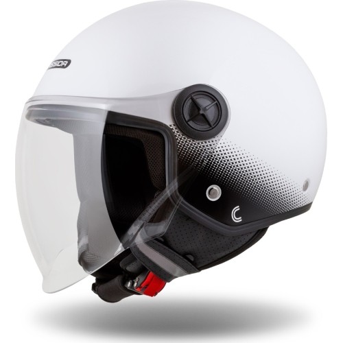 Kask motocyklowy Cassida Handy biały/czarny