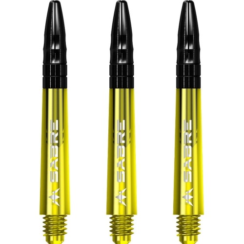 Dart Shafts Mission Sabre Yellow Tweenie - 3-Pack