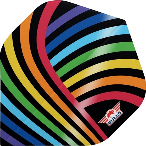 Dart Flights Bull's Powerflite D100 Rainbow Std. - 3-pak