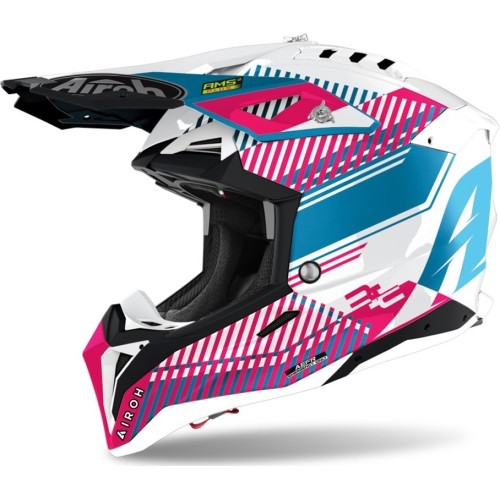 Motorcycle Helmet Airoh Aviator 3.0 Wave Pink/Chrome 2022