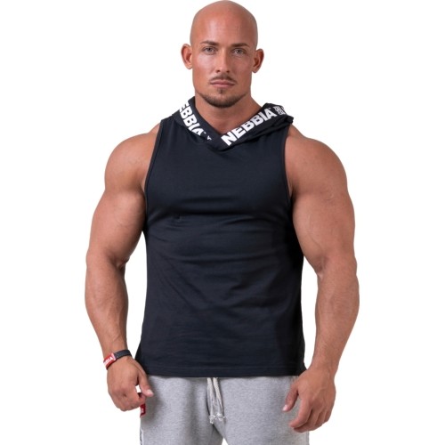 Męski tank top z kapturem Nebbia No Excuses 173