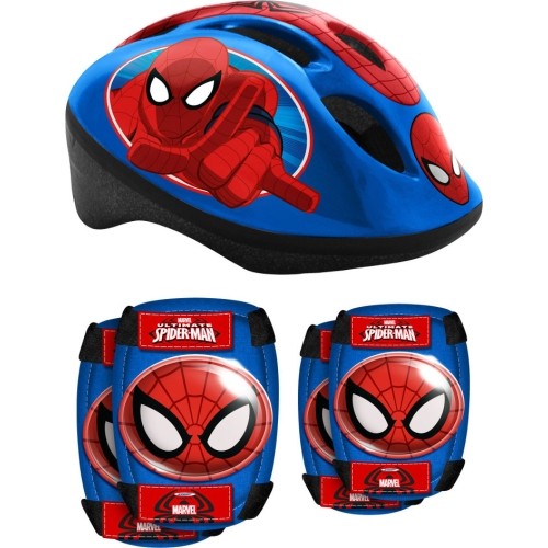 Children’s Helmet + Protectors Set Spiderman