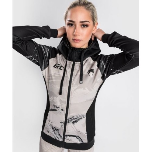 UFC Venum Authentic Fight Week Women’s 2.0 Zip Hoodie - Black/Sand