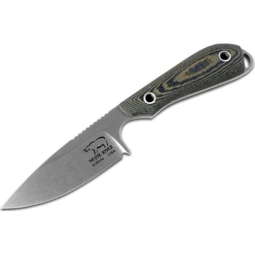 Knife White River M1 Caper, Canvas Black/Olive Micarta