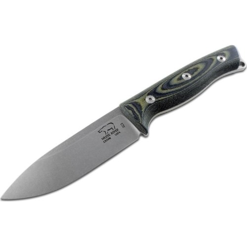 Knife White River Ursus 45, Black Olive Micarta, Leather