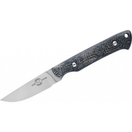 Knife White River Small Game Black Burlap