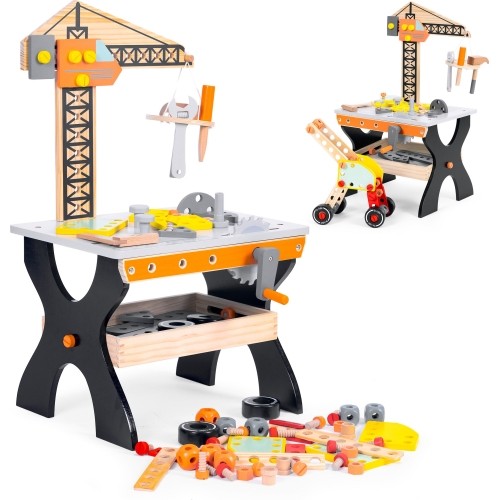 Wooden workshop for children tool table ECOTOYS