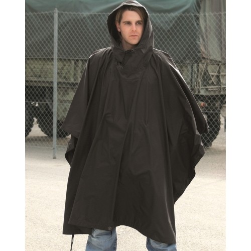 Wet Weather Poncho MIL-TEC Ripstop - Black