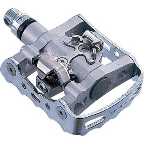 Bicycle Pedals Shimano PD-M324 SPD, Silver W/Cleats SH-56,Single Side SP