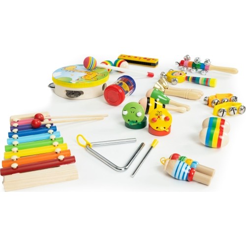 Set of wooden instruments for children 14 instruments ECOTOYS