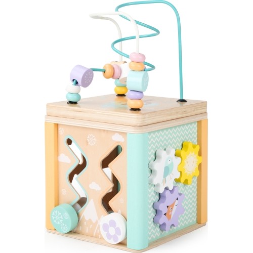 Wooden educational cube, mula sorter Ecotoys