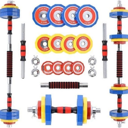 SKC20 DUMBBELL SET-BARBELL IN SUITCASE 2x10KG HMS