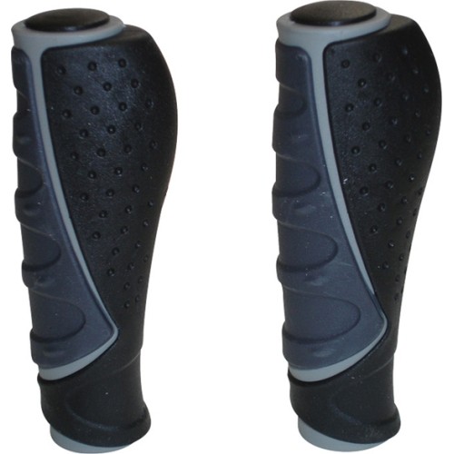 Bicycle Handlebar Grips OXC Ergo, Triple Density, Black/Grey