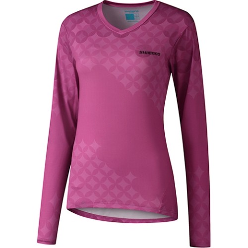 Bicycle Jersey Shimano Saiko W'S  L.S., Pink, Size M