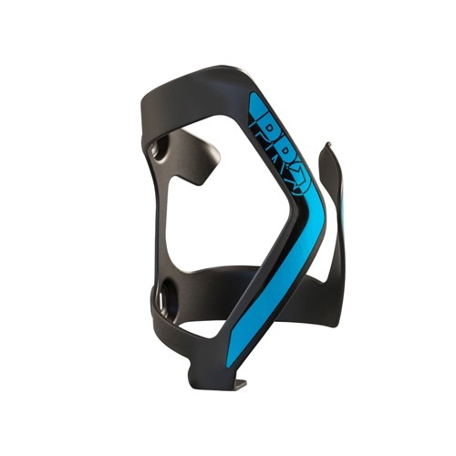 Bicycle Bottle Side Cage PRO, Left, Alloy, Black-Blue