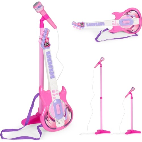 Electric guitar set microphone tripod for kids mp3