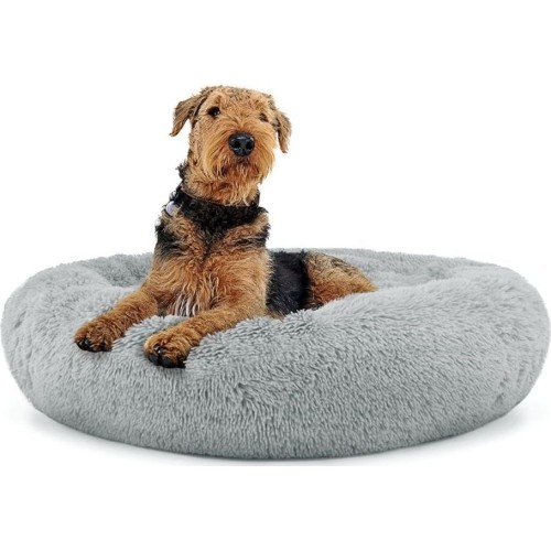 Multipurpose plush dog bed for Dog Cat 80cm - light gray