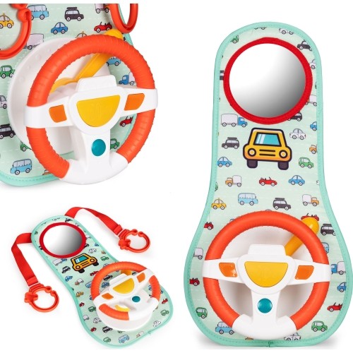 Steering wheel interactive car car mat