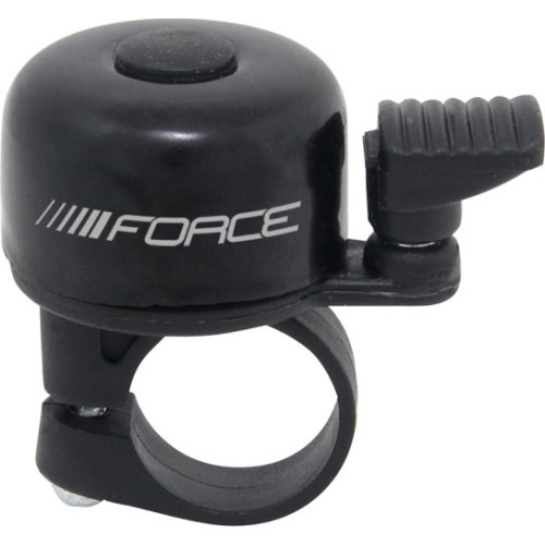 Dzwonek rowerowy FORCE Mini, 22,2 mm, czarny