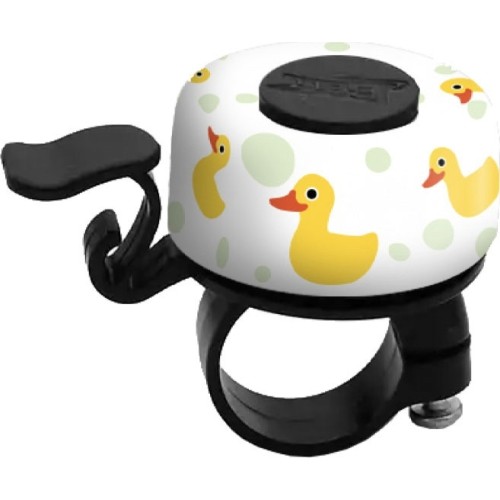 Bicycle Bell Bonin Ducks & Dots, White