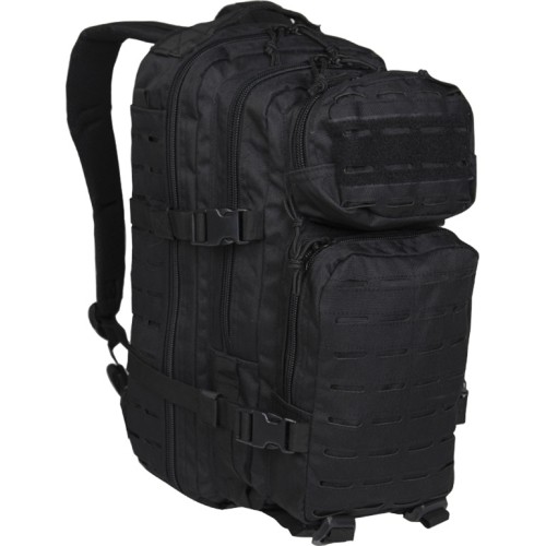 US BLACK LASER CUT ASSAULT BACKPACK SM