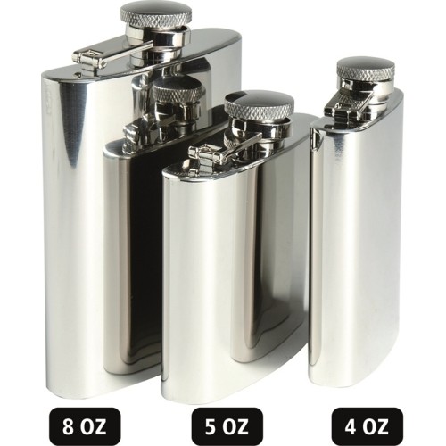 STAINLESS STEEL FLASK 4 OZ (110 ML)