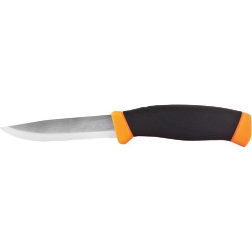 Knife Morakniv Companion F, Serrated, Stainless Steel, Orange