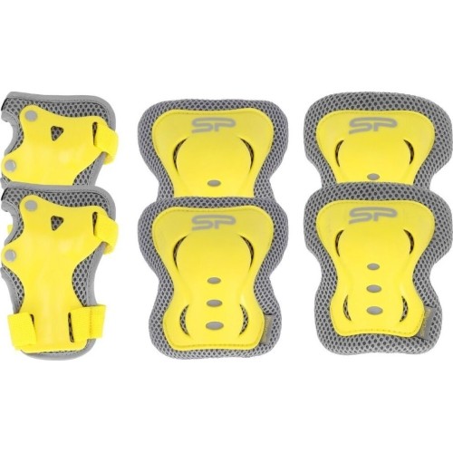 A set of yellow children's/youth pads (for knees, wrists and elbows) Spokey SHIELD