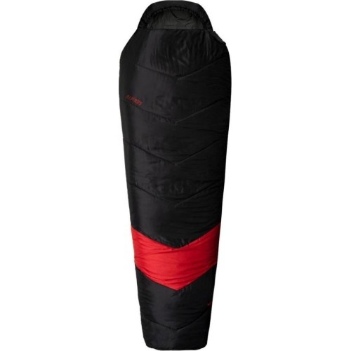 Alpinus Classic 1250 sleeping bag black and red for left-handers