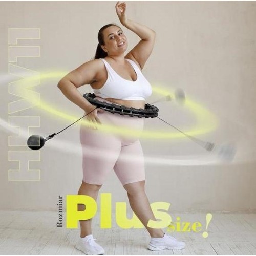 HHW11 PLUS SIZE HULA HOOP CZARNY Z OBCIĄŻENIEM HMS