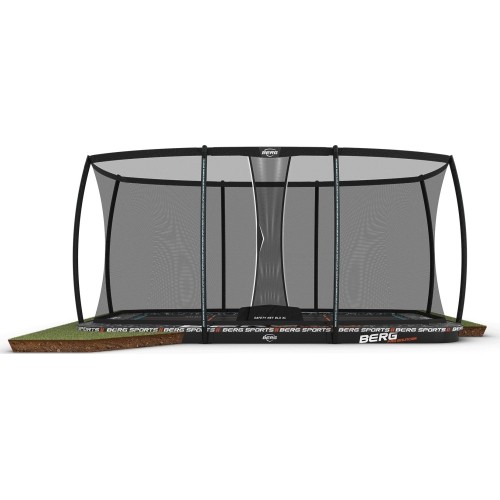 BERG SPORTS Ultim Pro Bouncer FlatGround 500 + siatka zabezpieczająca XL