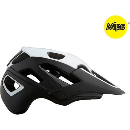 Kask rowerowy Lazer Jackal Mips, rozmiar M, biały/czarny