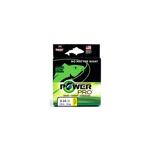 Braided Line PowerPro, Hi-Vis Yellow, 135m, 0.06mm, 3kg