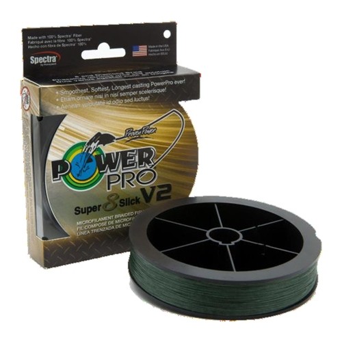 Braided Line PowerPro Super 8 Slick, Moss Green, 2740m, 0.19mm, 15kg