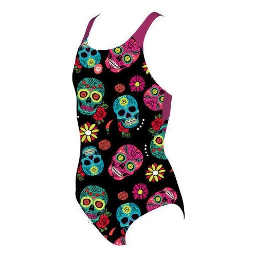 One-Piece Swimsuit For Girls Arena G Crazy Skulls Carnival