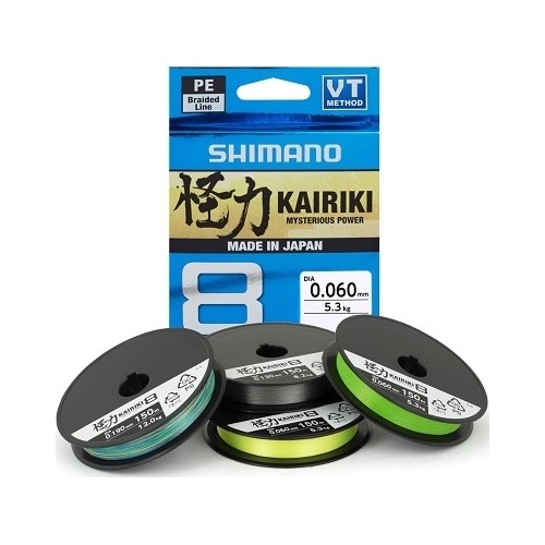 Line Shimano Kairiki 8 Steel Gray, 150m, 0.19mm, 12kg