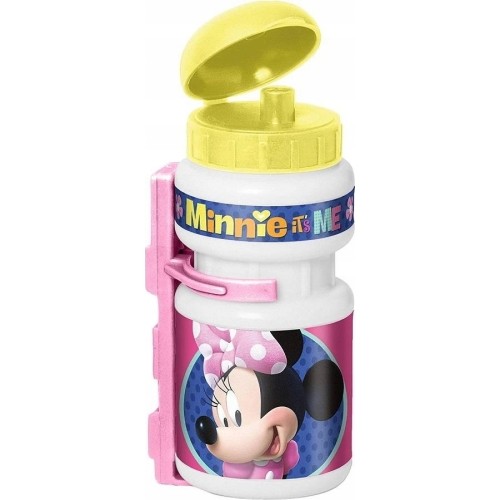 Plastikowa butelka do picia z uchwytem Myszka Minnie, 0,375l