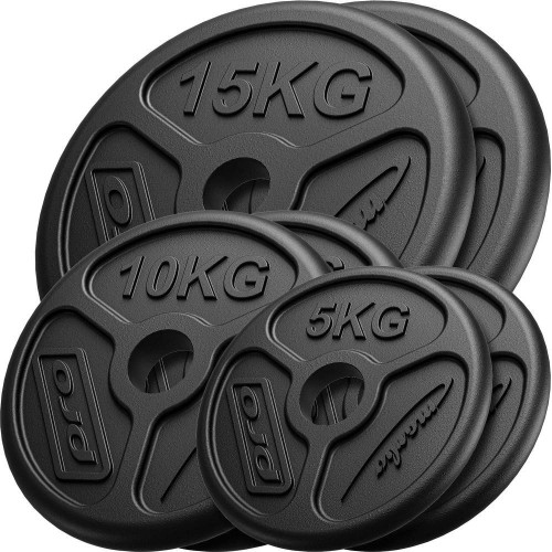 Cast Iron Weights Set Marbo MW-2x15KG_2x10KG_2x5KG-OLI, 60kg / 2x15kg + 2x10kg + 2x5kg 