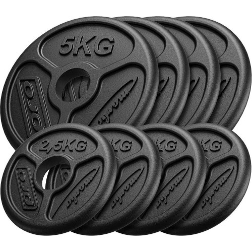 Cast Iron Weights Set Marbo, 30kg / 4x5kg + 4x2.5kg