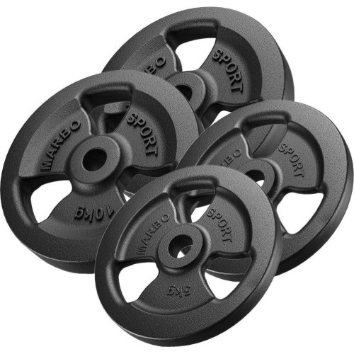 Cast Iron Weights Set Marbo, 30kg / 2x10kg + 2x5kg