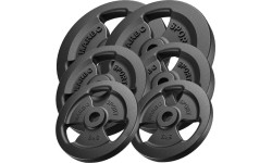 Cast Iron Weights Set Marbo, 60kg / 2x15kg + 2x10kg + 2x5 kg