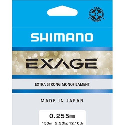 Line Shimano Exage,150m, 0.255mm, 5.5kg, Steel Grey