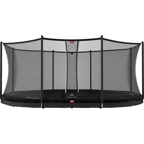 Trampolina BERG Grand Favorit InGround - 520cm, czarna, z siatką zabezpieczającą Comfort