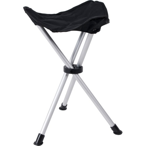 3-leg Folding Stool BasicNature Sandwich, Black