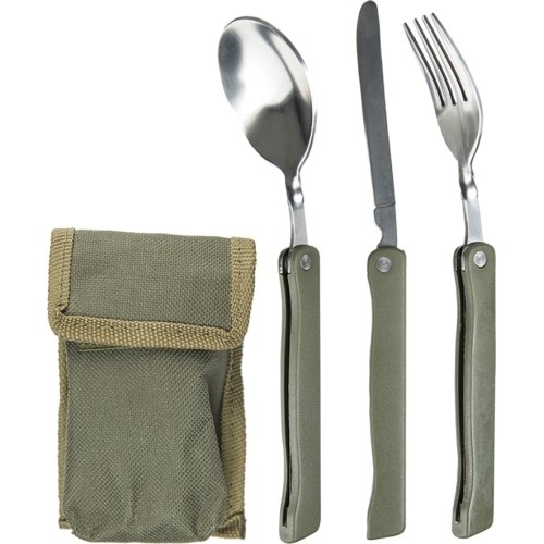 FOLDABLE 3-PC OD EATING UTENSIL W. POUCH